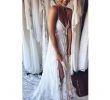Stretch Lace Wedding Dress Inspirational Ivory Lace Spaghetti Strap Charming Beach Long Wedding