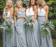 Summer Bridesmaid Dresses 2017 Unique Hot 2017 Spring Summer Bohemian Fairy Bridesmaid Dresses Two Pieces Chiffon V Neck Loose Style Maid Honor Gowns for Garden Weddings Bridesmaid