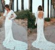 Summer Lace Wedding Dresses Lovely Discount New Romantic Bohemian Wedding Dresses 2019 Y Deep V Neck Open Back Long Sleeves Full Lace Wedding Dress Summer Beach Bridal Gowns Wedding