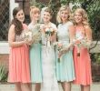 Summer Wedding Bridesmaid Dresses Unique 2 Colours but Same Length Pretty Maids In A Row