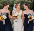 Sunflower Dresses for Wedding Inspirational Sunflower themed Wedding Navy Blue Bridesmaids for A