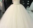 Swarovski Wedding Dresses Fresh Puffy Tulle Wedding Ball Gowns Beading Pearls Bridal Gown In