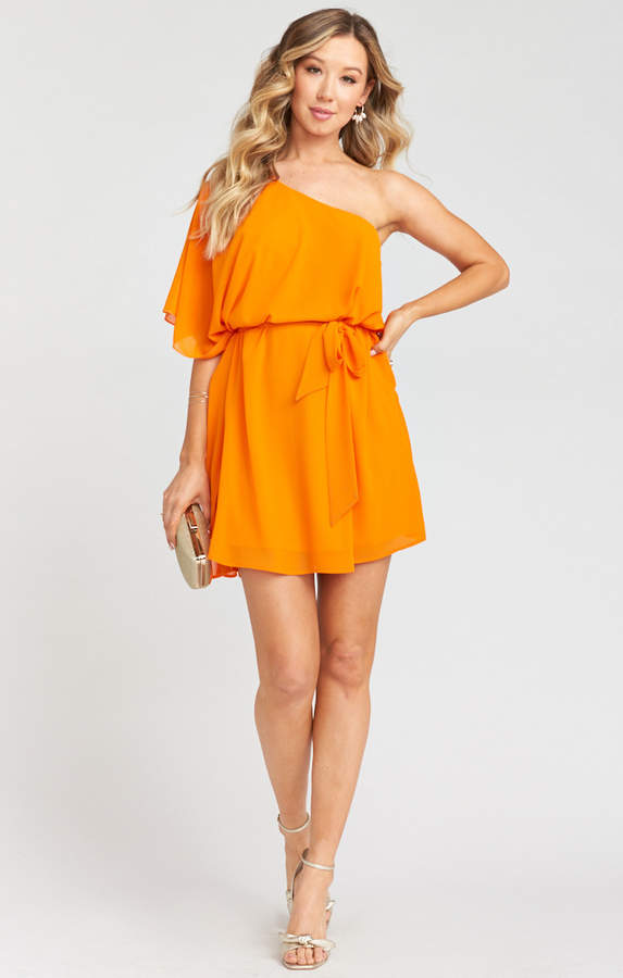 Show Me Your Mumu Trish Dress Tangerine Chiffon