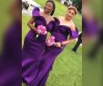 Tangerine Dresses for Wedding New Fashion Deep Purple Mermiad Bridesmaid Dresses with Ruffles F Shoulder Sleeveless Y Maid Honor Dresses Long African Wedding Party Go Short
