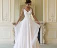 Tank Wedding Dress Luxury 2018 Vestidos De Noiva New A Line Tank V Neck Flowers Chiffon Wedding Dress Bridal Gown