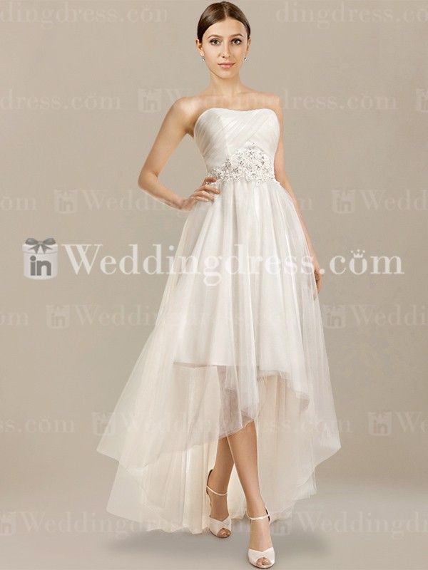 Tea Length Beach Wedding Dress Luxury High Low Beach Wedding Dress is A Truly Elegant and Lovely