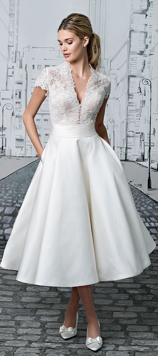 Tea Length Dresses for Wedding Guests Beautiful Vestido Civil Casamento Fashion Moments Style