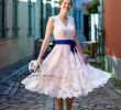 Tea Length Lace Wedding Dress Inspirational Short Blush Wedding Dress From Alencon Lace with Knee Length A Line Skirt