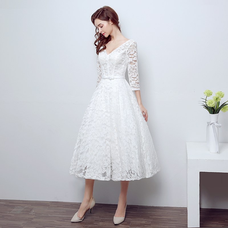 online cheap white tea length dress plus size aliexpress plus size tea length white dress l c675bf f4aa
