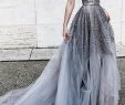 Teen Dresses for Wedding Lovely Gray Tulle Sequins Round Neck See Through Long Prom Dress