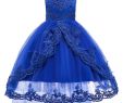 Teen Dresses for Wedding New 2019 Lace Flower Girls Dress Kids Children Teens Clothes Party Gown Wedding Bridesmaid asymmetrical High Low Prom Princess Dress Xf16 From