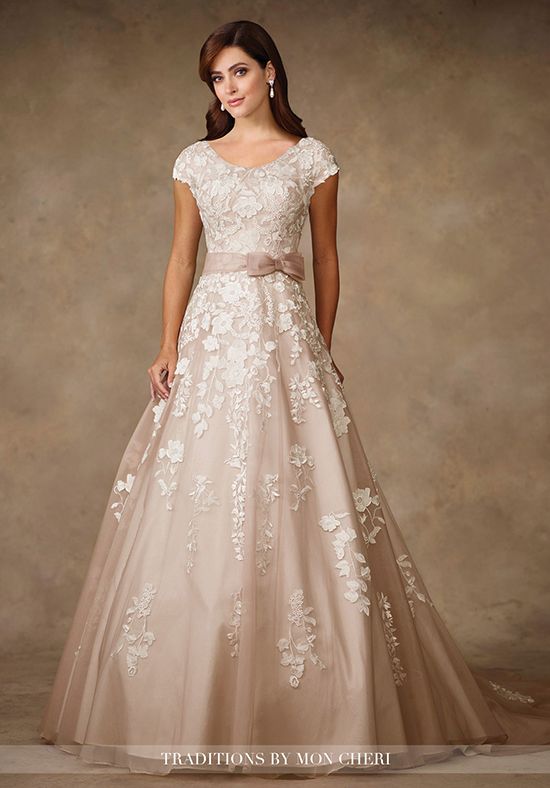 The Knot Dresses Elegant Modest by Mon Cheri Tr Wedding Dress