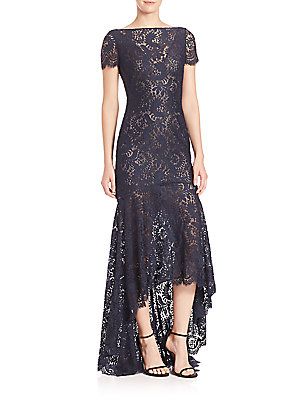 Theia Dresses On Sale New theia Sleeveless High Low Lace Gown