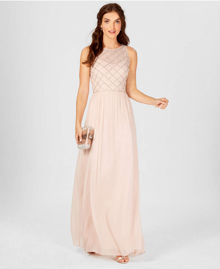 Adrianna Papell Beaded A Line Gown