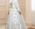 Tidebuy Wedding Dresses Luxury Beaded High Neck Muslim Wedding Dress with Sleeves