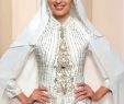 Tidebuy Wedding Dresses New Beaded High Neck Muslim Wedding Dress with Sleeves