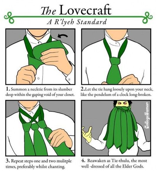 Tie the Knot Elegant Tying A Tie Knot the H P Lovecraft Way