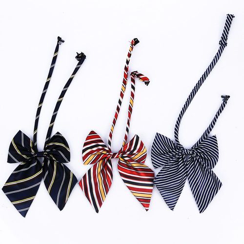 Tie the Knot Lovely Student Girl Knot Suit Cosplay Cravat Striped Uniform Bow Tie butterfly Vova
