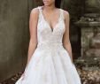 Tiered Lace Wedding Dresses Beautiful Style 9884 Lavish Tiered Tulle Ball Gown with Illusion Back