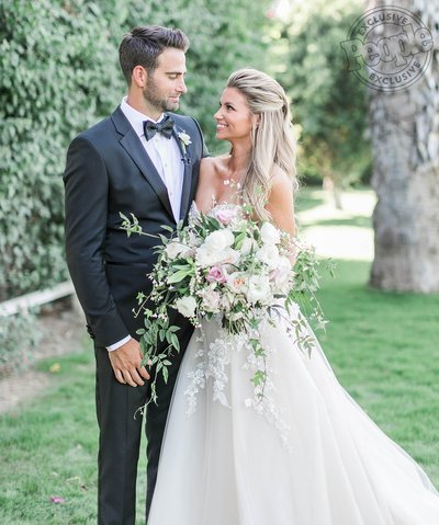Tiffany Wedding Dresses Beautiful Amber Lancaster Marries Aj Allodi In Palm Springs