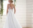 Top Bridal Designers Unique Unique asymmetrical Neckline Wedding Dress