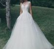 Top Wedding Designers Best Of Discount 2018 Sheer Mesh top Lace A Line Wedding Dresses Tulle Applique Floor Length Wedding Bridal Gowns A Line Wedding Dresses with Cap Sleeves