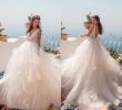Top Wedding Dresses Inspirational Bohemian Puffy Princess Wedding Dresses Long A Line Tiers Skirt Y V Neck Backless top Lace Garden Beach Boho Bridal Gowns Plus Size Modest Ball