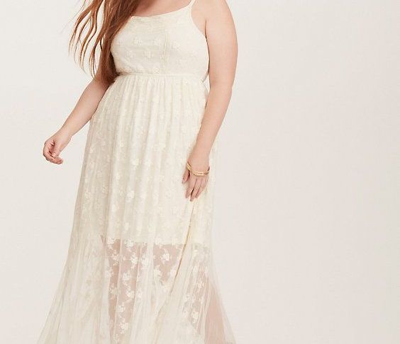 Torrid Wedding Dresses Awesome torrid Mixed Lace Maxi Dress Birch Plus Size Engagement