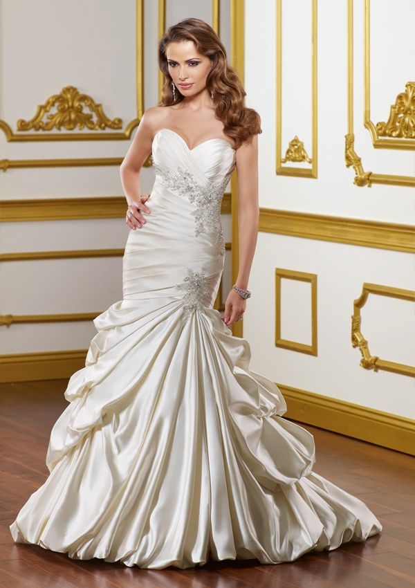 satin mermaid wedding gown new this beautiful form fitting dress accents all your curves