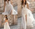 Trumpet Dress Wedding Best Of Muse by Berta 2019 Wedding Dresses V Neck Lace Backless Mermaid Bridal Gowns High Slit See Through Trumpet Customized Beach Wedding Dress Simple