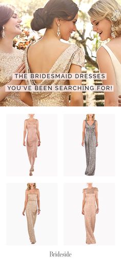 0d831fcb2c6e49c26d6ac4f d465 metallic bridesmaid dresses bridesmaid ideas