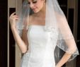 Tulle Bridal Awesome Elbow Bridal Veils Tulle Two Tier Classic Oval with Sequin Trim Edge Wedding Veils