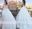 Tulle Wedding Gown Elegant Discount Romantic Elegant Ivory Full Lace Wedding Dresses 2019 Sheer Neck Long Sleeves A Line Tulle Wedding Bridal Gowns Corset Back Wedding Gowns