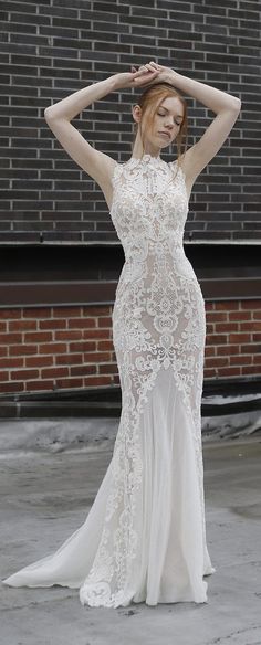 1e c787c c0595f1170f89 delicate lace wedding dress high neckline wedding dress