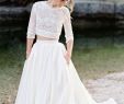 Two Piece Bridal Dress Lovely Mid Drift and Pockets Wedding Dress Wedding