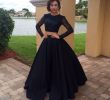 Two Piece Dresses for Wedding Best Of Two Pieces Dresses evening Wear Jewel Sequins A Line Long Sleeves Prom Dress Black Long Satin Home Ing Dresses for Teens Short Pink Prom Dresses