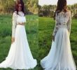 Two Piece Wedding Gowns Fresh Discount Stunning Two Pieces Lace 2016 Wedding Dresses Plus Size Long Sleeves Summer Beach Garden Princess Bridal Ball Gowns Cheap Bohemian Vestido