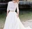 Two Piece Wedding Gowns New Mid Drift and Pockets Wedding Dress Wedding