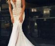 V Neck Wedding Gowns Unique Luxurious Mermaid Long V Neck Wedding Dress with Open Back
