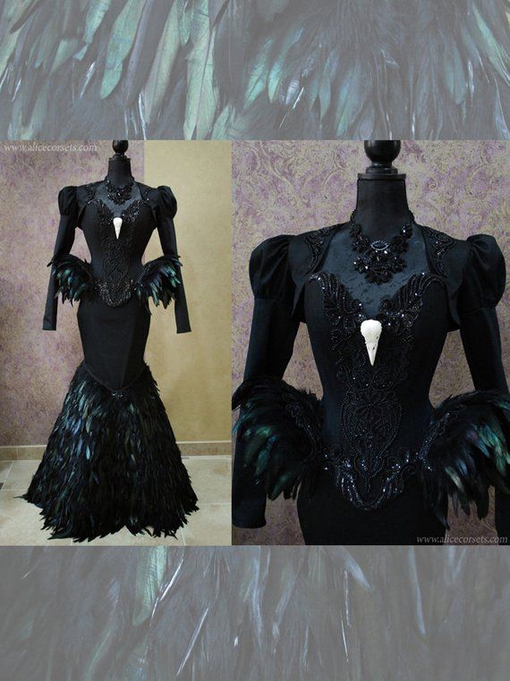 Vampire Wedding Dresses Best Of Black Swan Haute Goth Corset Dress Gothic Feathers Raven