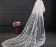 Veils for Wedding Dresses Elegant 2 Layers Bridal Veils Cathedral Length with B Ivory Tulle Applique Lace Edge Hair Accessories 3 Meters Long Bride White Wedding Veils