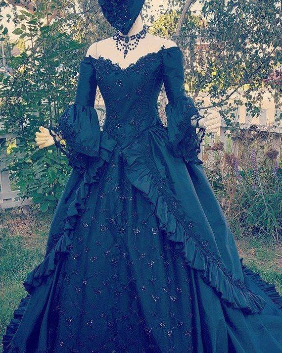 Victorian Wedding Dresses for Sale Awesome Sale Black Sparkle Marie Antoinette Victorian Gothic