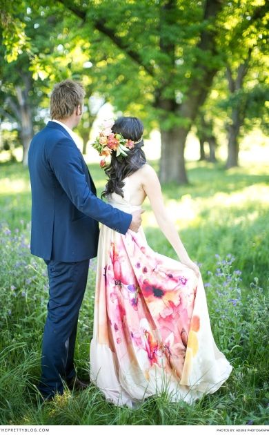 Watercolor Wedding Dresses Beautiful Floral Sensations for Bridal Inspiration at House Of Krone