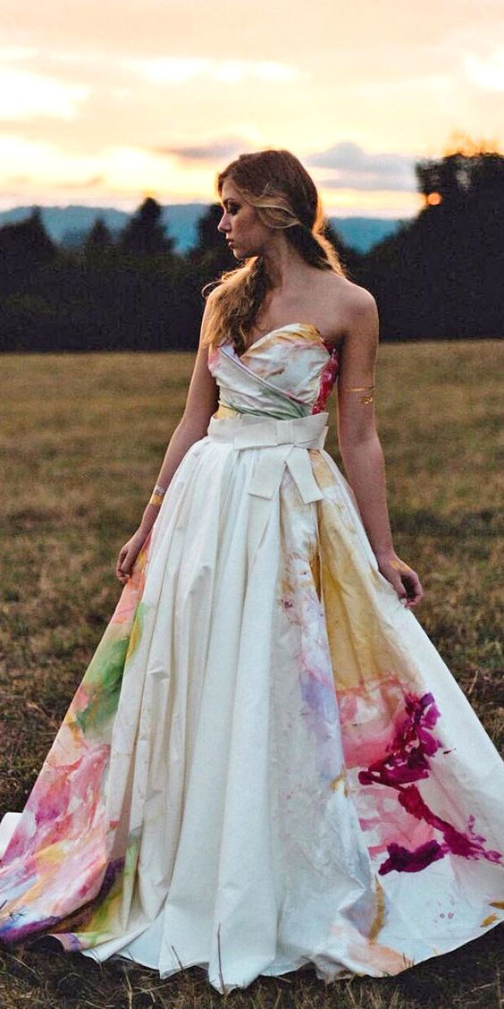 Watercolor Wedding Dresses Best Of Flower Power 18 Stunning Wedding Dresses with Floral