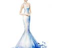 Watercolor Wedding Dresses Inspirational Watercolor Fashion Sketch Vector Wedding Dress by Kamenuka