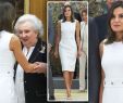 Waters Dresses New Queen Letizia the Spanish Royal Wore A Slinky White Dress