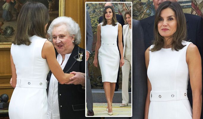 Waters Dresses New Queen Letizia the Spanish Royal Wore A Slinky White Dress