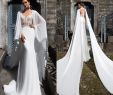 Wedding Dress 2017 Collection Luxury Discount 2017 Elegant Mermaid Wedding Dress with Shawl Wrap Bohemian Bridal Gowns Thin Slim Long Chiffon Wedding Gown for Bride Black and White