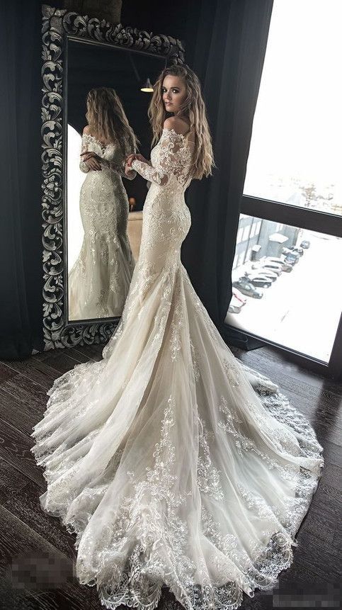 Wedding Dress Cost Luxury Exquisite Lace Appliques Beaded Wedding Dresses Mermaid