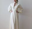 Wedding Dress Empire Waist New Vintage 1970s Long Sleeved Empire Waist Jersey Wedding Dress